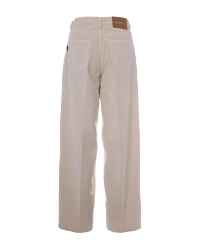 Haikure Beige Straight High Rise Jeans In Gray