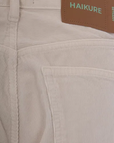 Haikure Beige Straight High Rise Jeans In Gray