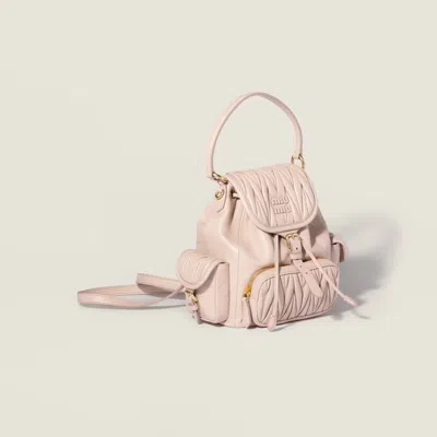 Miu Miu Logo Backpack In Pink