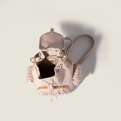 Miu Miu Logo Backpack In Pink