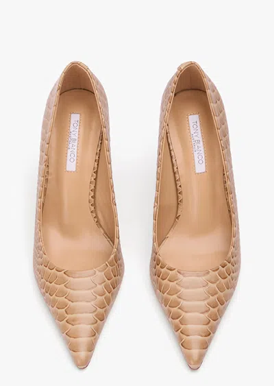 Tony Bianco Niki Tan Python In Tan Python