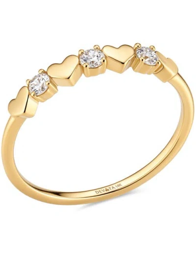 Devata Heart Lab Grown Diamond Ring In Gold