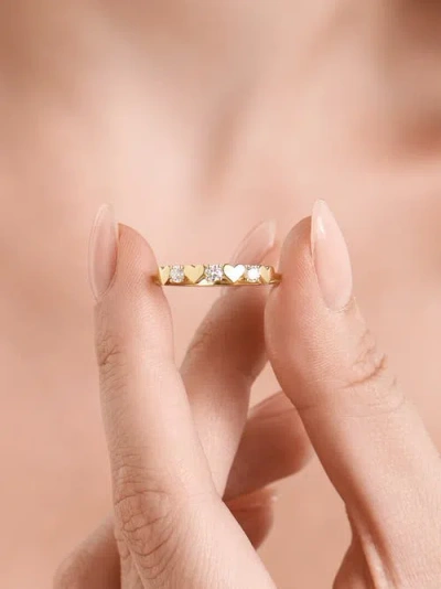 Devata Heart Lab Grown Diamond Ring In Gold