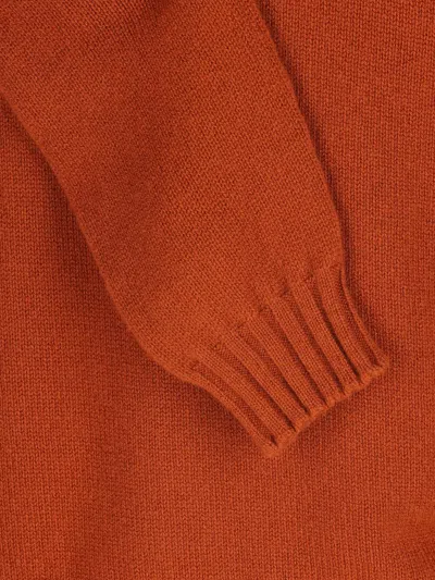 Tagliatore Button-placket Spread-collar Sweater In Brown