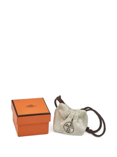 Pre-owned Hermes Athena Simple Stud Ring In Pink
