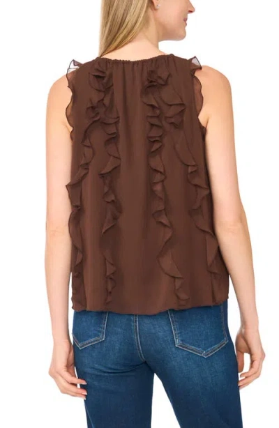 Halogen ® Ruffle Sleeveless Top In Brown