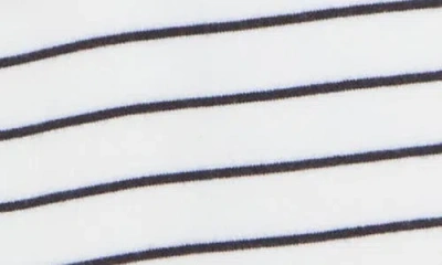 French Connection Marley Striped Knit Wide Leg Pants In White