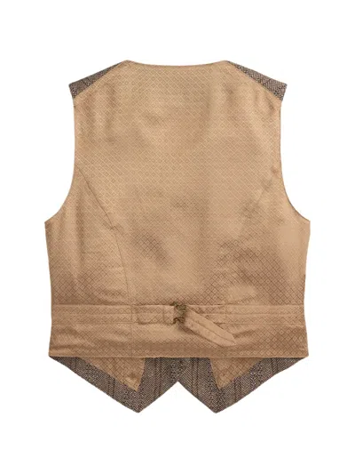 Rrl Herringbone Button Vest In Multi