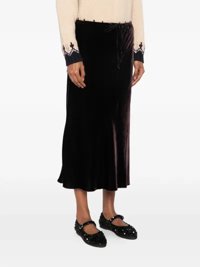 Forte Forte Drawstring Midi Skirt In Multi