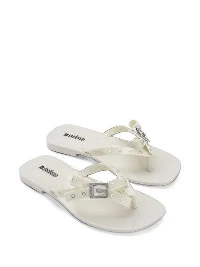 Melissa Harmonic Squared Bow-detail Flip-flops In Multi