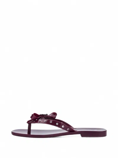 Melissa Harmonic Squared Eyelet-embellished Flip-flops In Multi