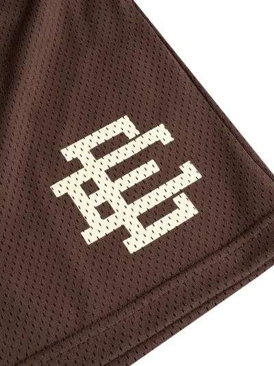 Eric Emanuel Basic Logo-print Shorts In Brown