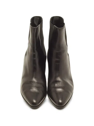 Pre-owned Celine Elasticated Side-panel Chelsea Boots In Black