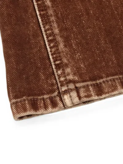Pre-owned Loewe Velour Button-fly Jeans In Brown