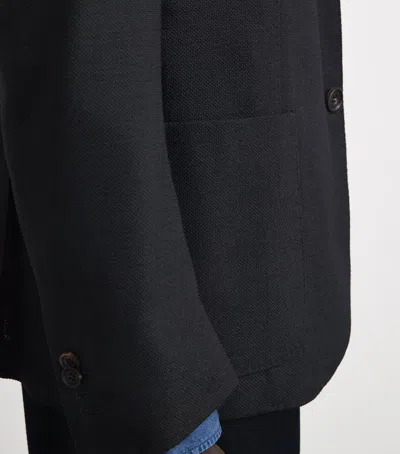 Corneliani Stretch-wool Detachable-insert Blazer In Blue