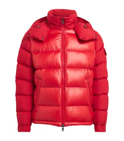 Moncler Maya Jacket Quilted Nylon Down Jacket In Red