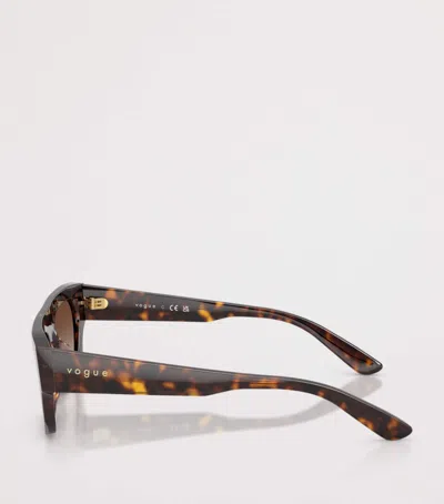 Vogue Rectangular Sunglasses In Brown