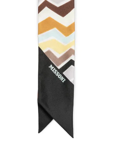 Missoni Zig-zag Pattern Scarf In Multi