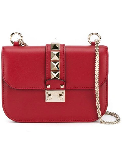 Shop Valentino Glam Lock Bag In Red