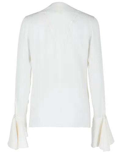 Givenchy 4g Pattern Silk Blouse In White