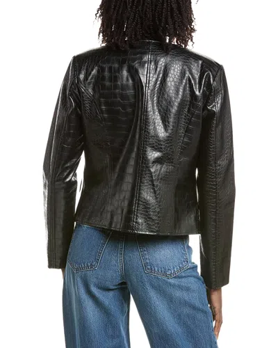 Lamarque Croco Jacket In Black