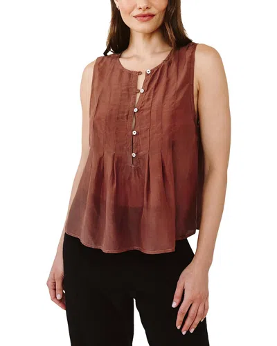 Bella Dahl Pintuck Pullover In Brown
