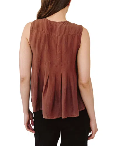 Bella Dahl Pintuck Pullover In Brown