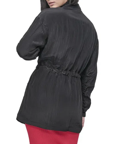 Dkny Textured Anorak Jacket In Black