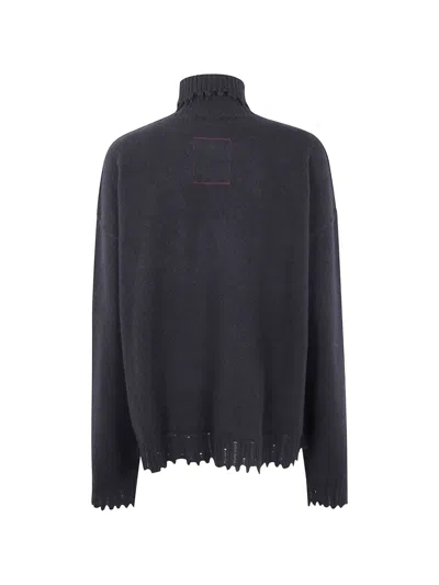 Uma Wang Distressed-effect Roll-neck Knit In Multi