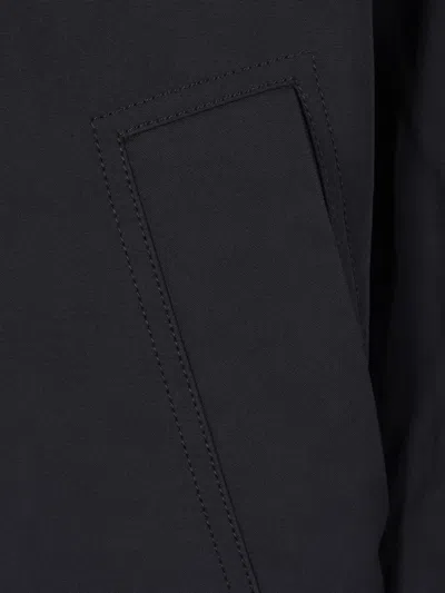 Uma Wang Oversized Bomber-collar Coat In Black