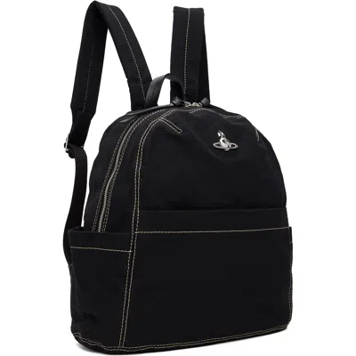 Vivienne Westwood Black George Medium Backpack In Black