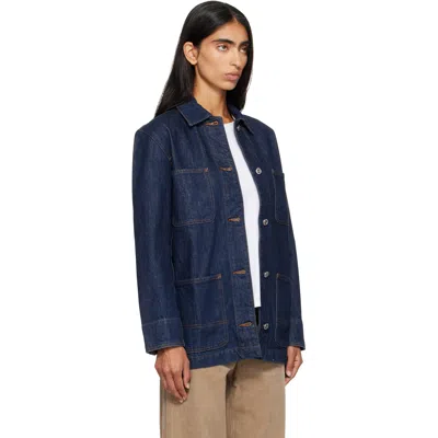 A.p.c. Blue Worker Denim Jacket In Multi