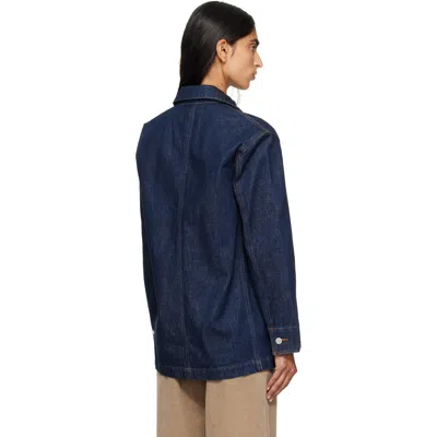 A.p.c. Blue Worker Denim Jacket In Multi