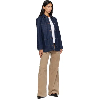 A.p.c. Blue Worker Denim Jacket In Multi