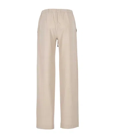 Antonelli Drawstring Elasticated Trousers In Neutral