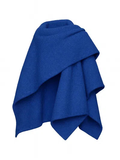 Diarrablu Wrap Cape In Solid Blue
