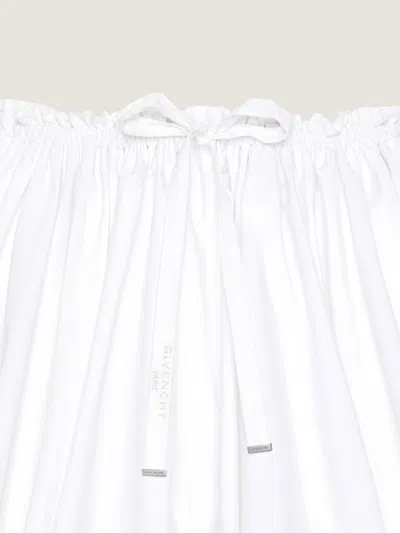 Givenchy Drawstring Mini Pleated Skirt In White