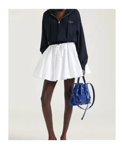 Givenchy Drawstring Mini Pleated Skirt In White