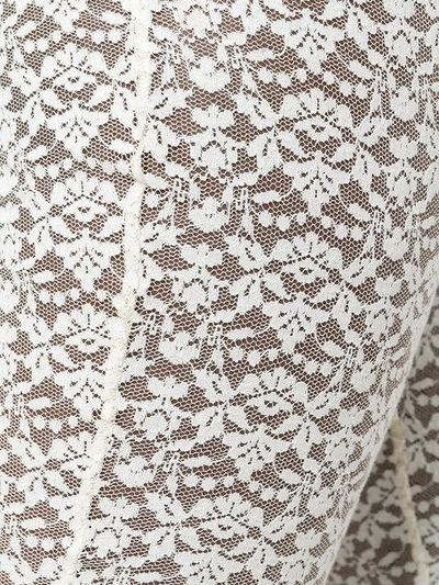 Shop Stella Mccartney Sheer Lace Detail Leggings In White