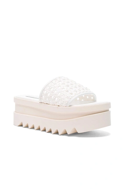 Shop Stella Mccartney Platform Slides In White