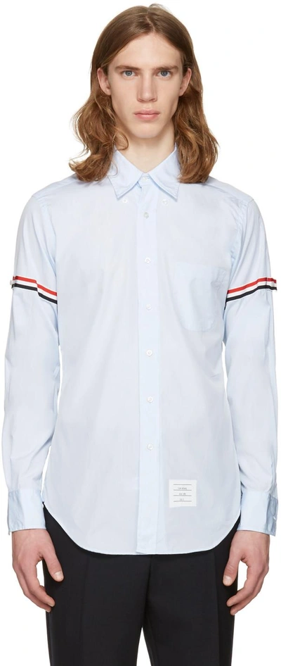 Shop Thom Browne Blue Grosgrain Classic Shirt In 485 Pastel Blue