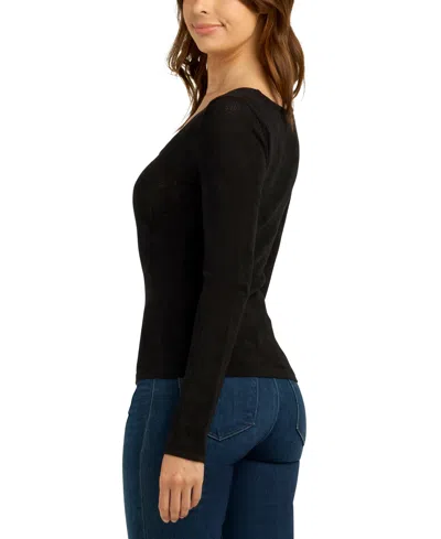 Bcx Juniors' Long-sleeve Pull-on Sweater In Black