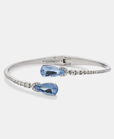 Givenchy Crystal Pear-shape Bypass Bangle Bracelet In White