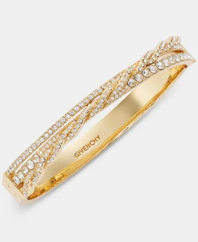 Givenchy Pave Twist Bangle Bracelet In Yellow