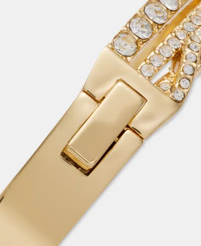 Givenchy Pave Twist Bangle Bracelet In Yellow