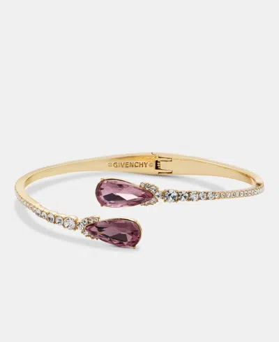 Givenchy Crystal Pear-shape Bypass Bangle Bracelet In Transparent