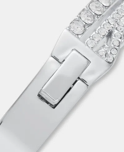 Givenchy Pave Twist Bangle Bracelet In White