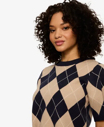 Sanctuary Petite Perfect Semi-cropped Pull-on Sweater T-shirt In Blue