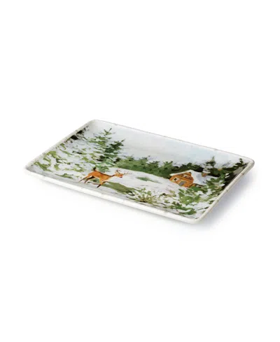 Certified International Winter Cabin Rectangular Platter In Multi