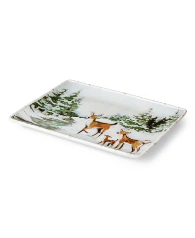 Certified International Winter Cabin Rectangular Platter In Multi